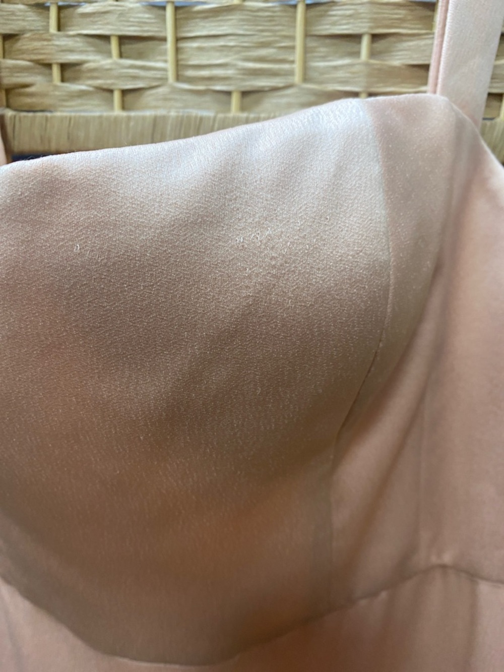 Jenny Yoo Peach Bellini Satin bridesmaid distress - Picture 11 of 11